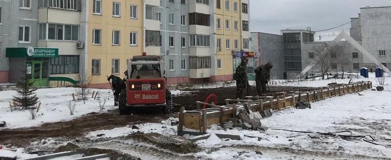 Сквер "Ангарские каскады" ориентировочно будет достроен к 20 ноября Сквер "Ангарские каскады" ориентировочно будет достроен к 20 ноября